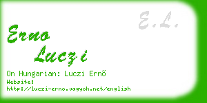 erno luczi business card