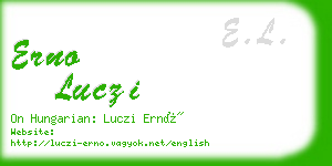 erno luczi business card